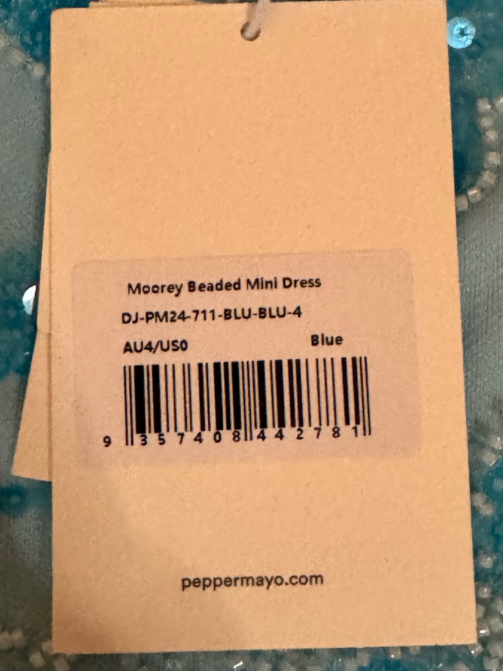 Peppermayo Moorey Mini Dress- Blue - Picture 3 of 3